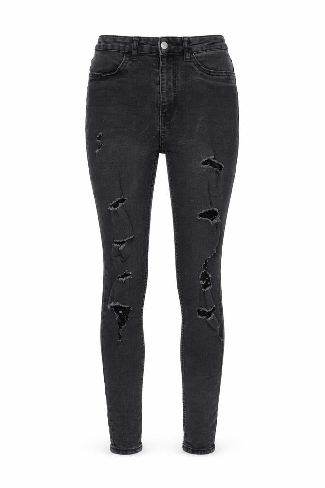 H&M Womens Black   Skinny Jeans Size 8 L28 in