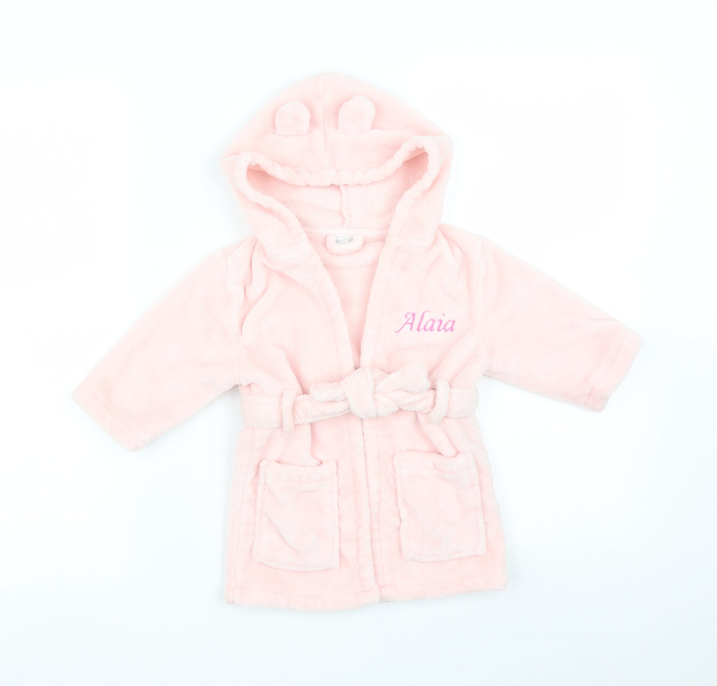 MY1STYEARS Girls Pink Solid   Robe Size 6-9 Months