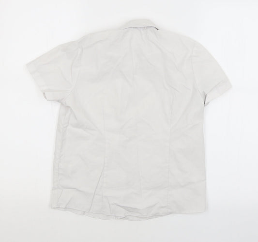 George Girls White   Basic Button-Up Size 9-10 Years
