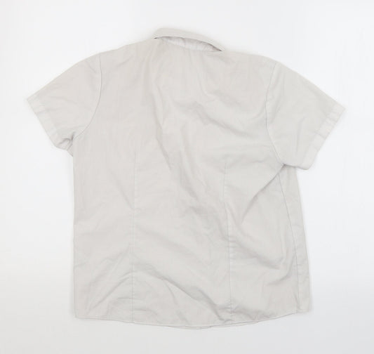 George Girls White   Basic Button-Up Size 11-12 Years