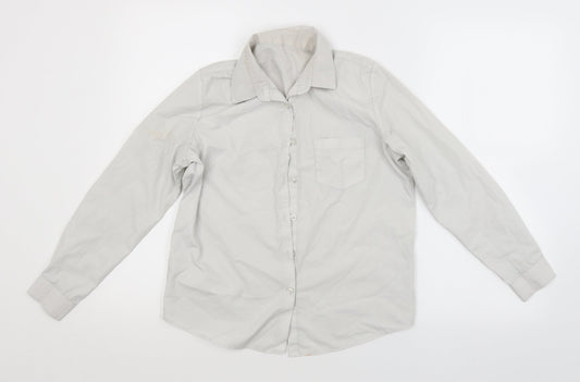 George Girls White   Basic Button-Up Size 11-12 Years