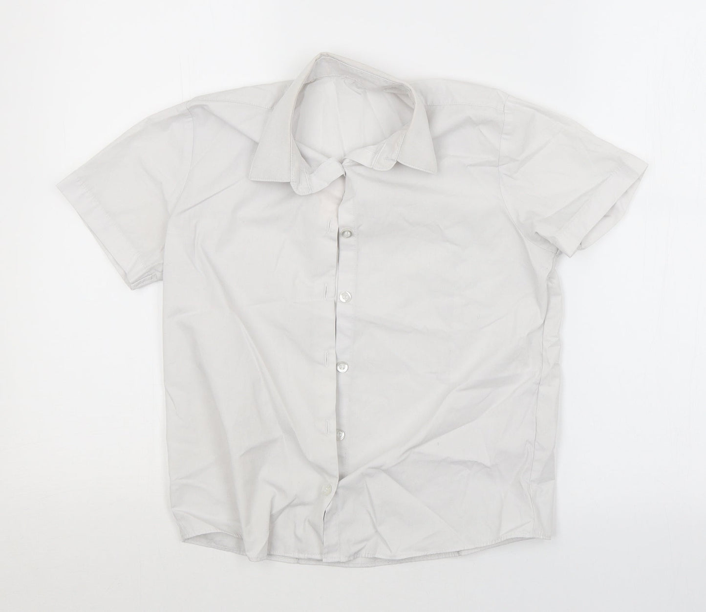 George Girls White   Basic Button-Up Size 9-10 Years
