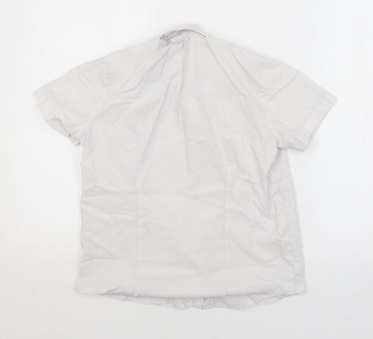 George Girls White   Basic Button-Up Size 9-10 Years