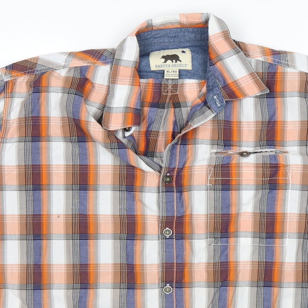 Dakota Grizzly Mens Multicoloured Plaid   Button-Up Size XL
