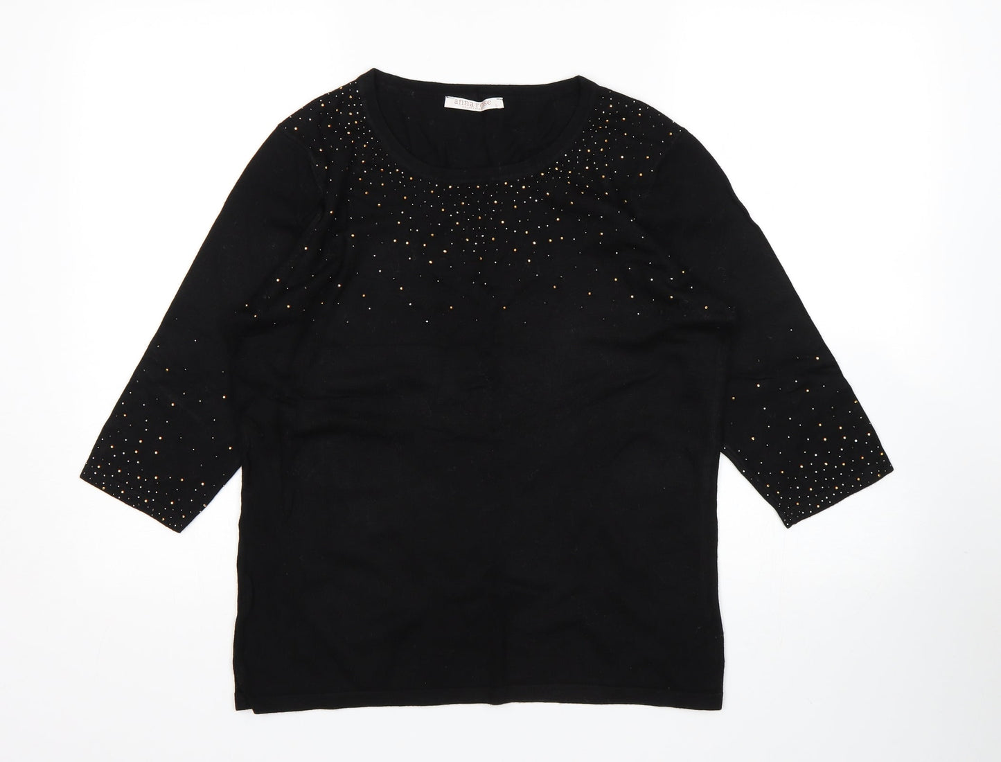 Anna Rose Womens Black   Pullover Jumper Size L