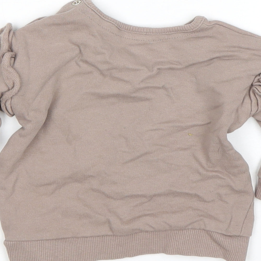 George Girls Brown   Pullover Jumper Size 6-9 Months