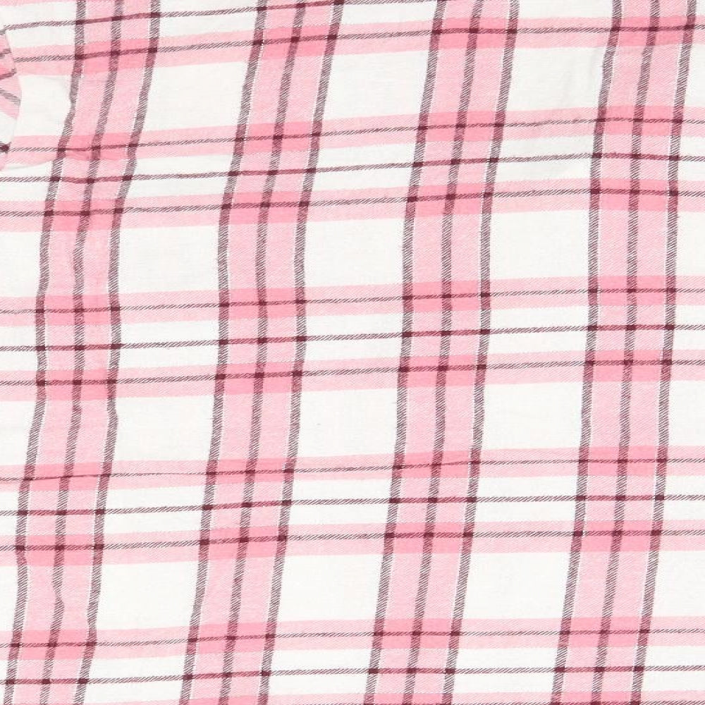 Preworn Womens Pink Plaid  Top Pyjama Top Size 10