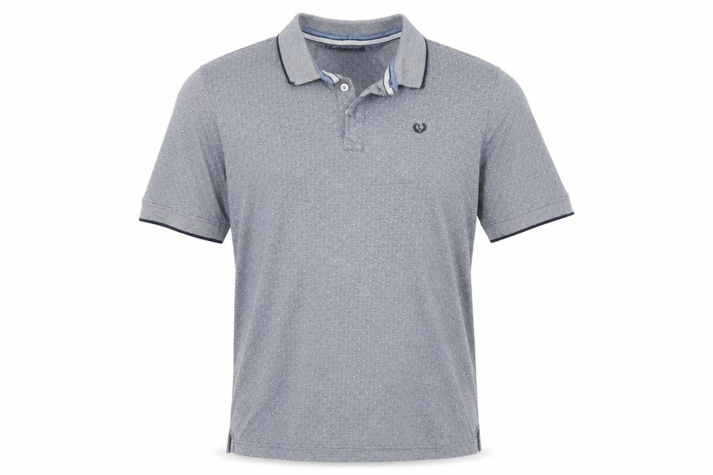 Lincoln Mens Grey Geometric   Polo Size L