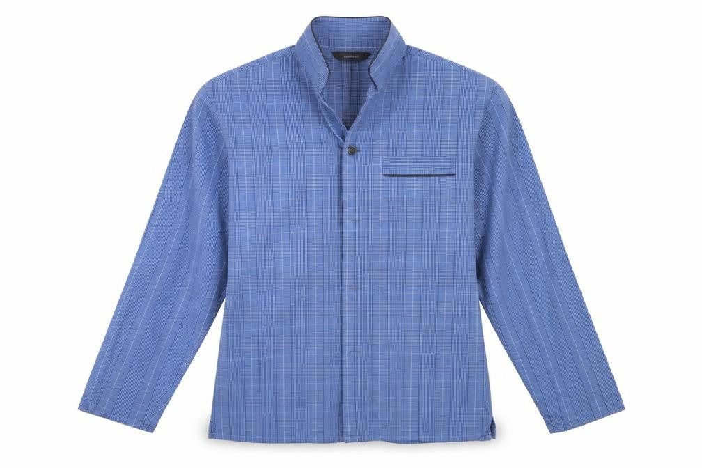 Marks and Spencer Womens Blue Plaid  Top Pyjama Top Size L