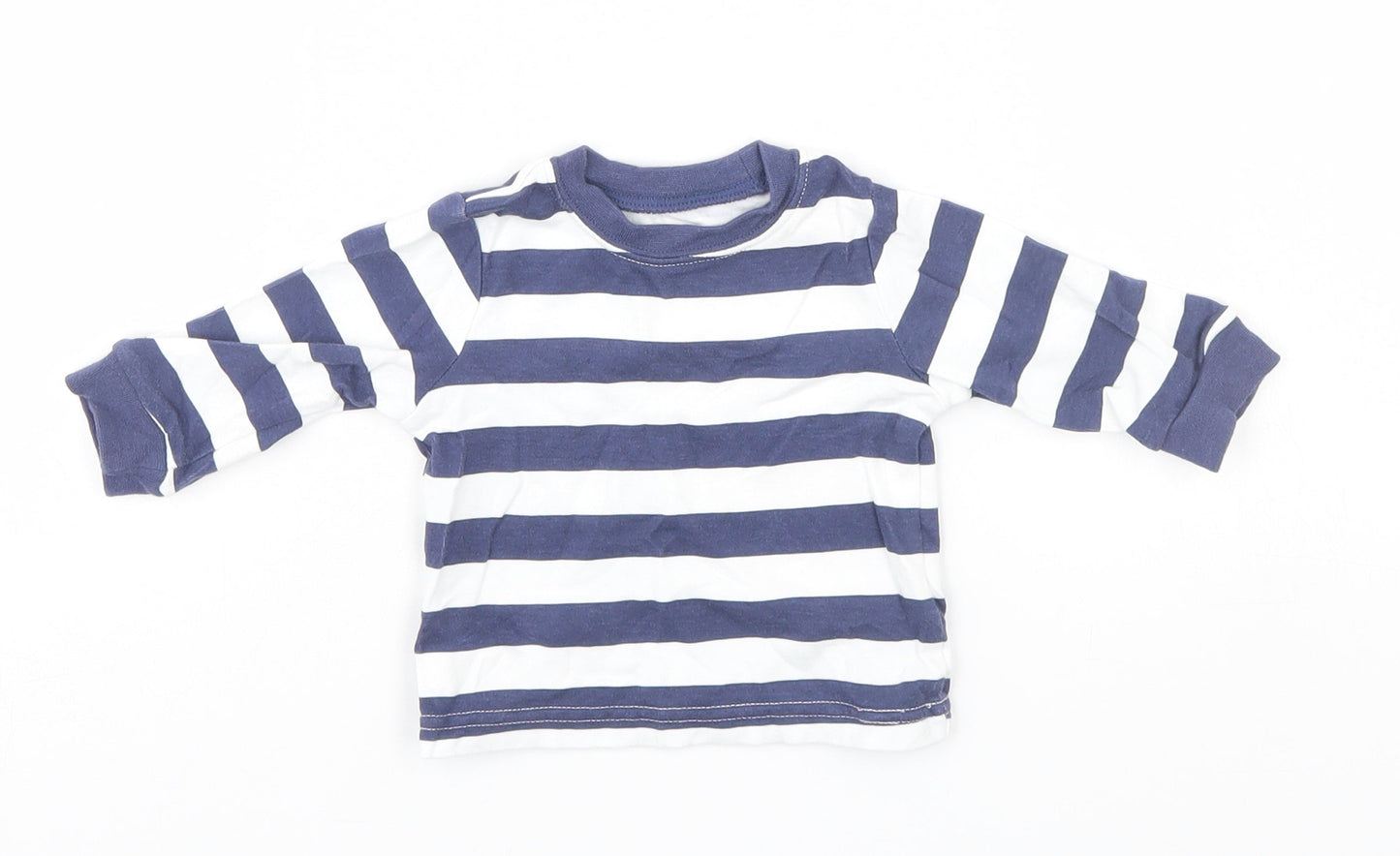 George Baby Blue Striped  Basic Polo Size 0-3 Months