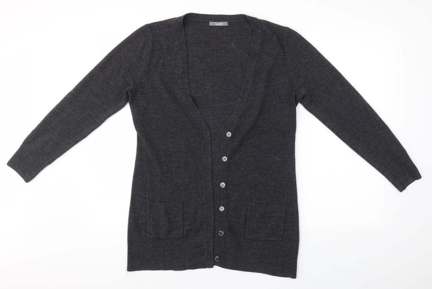 South Womens Grey   Cardigan Jumper Size 12