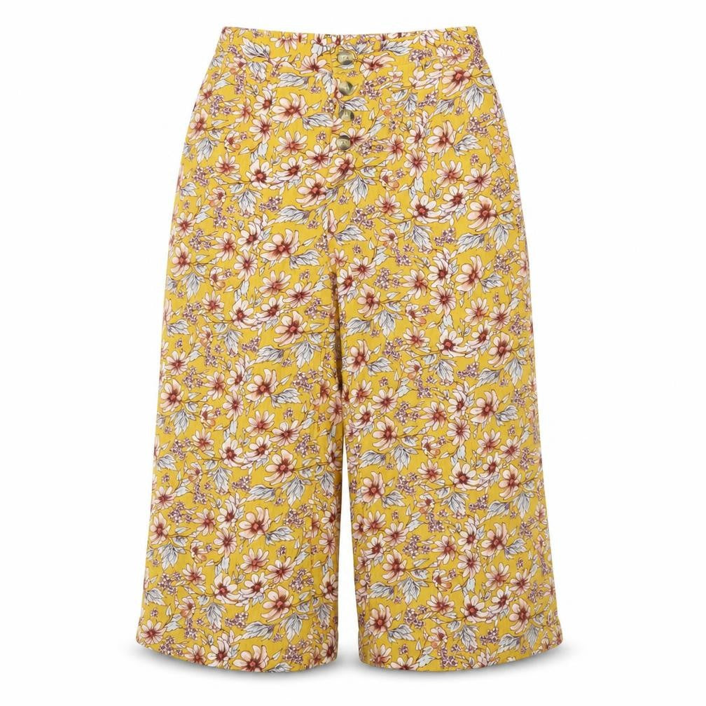 American eagle Womens Yellow Floral  Trousers  Size M L21 in