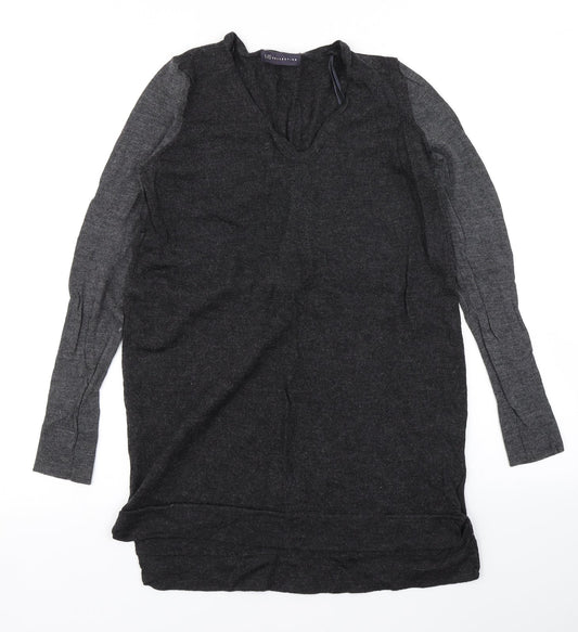 M&S Womens Grey  Knit Pullover Jumper Size 8