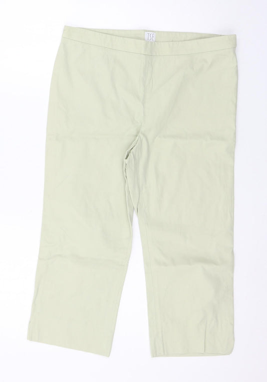 TSE Womens Ivory   Cropped Trousers Size 8 L20 in