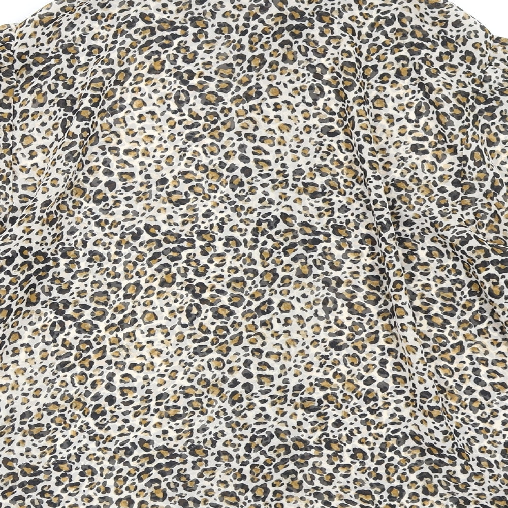 Primark Womens Multicoloured Animal Print  Basic Button-Up Size 16
