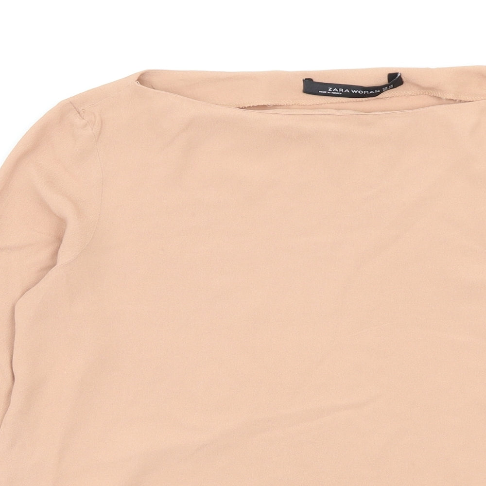 Zara Womens Beige   Basic Blouse Size 4