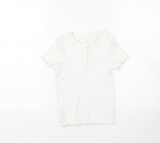 NEXT Girls White   Basic T-Shirt Size 6 Years