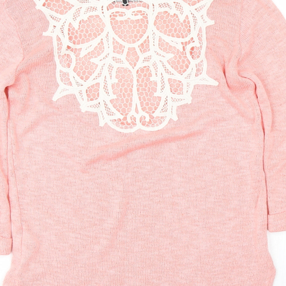 New Look Womens Pink   Pullover Jumper Size 6