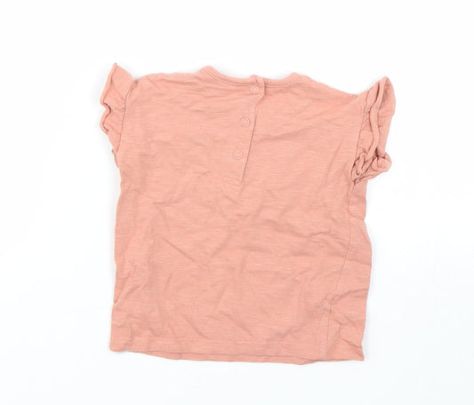 George Girls Pink   Basic T-Shirt Size 6-9 Months