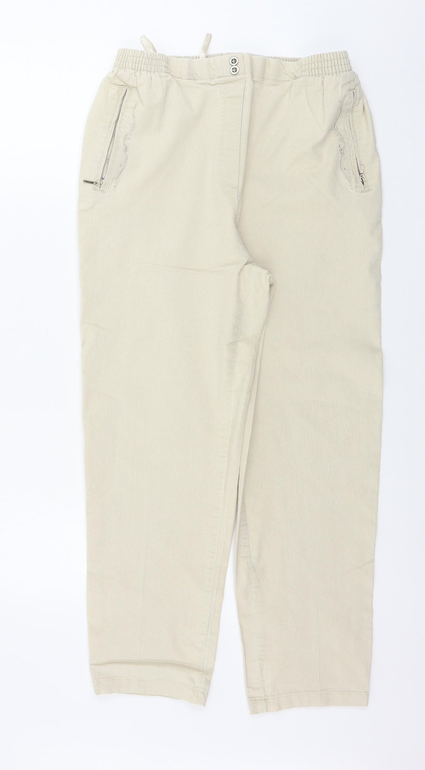Preworn  Womens Beige   Trousers  Size 28 in L24 in
