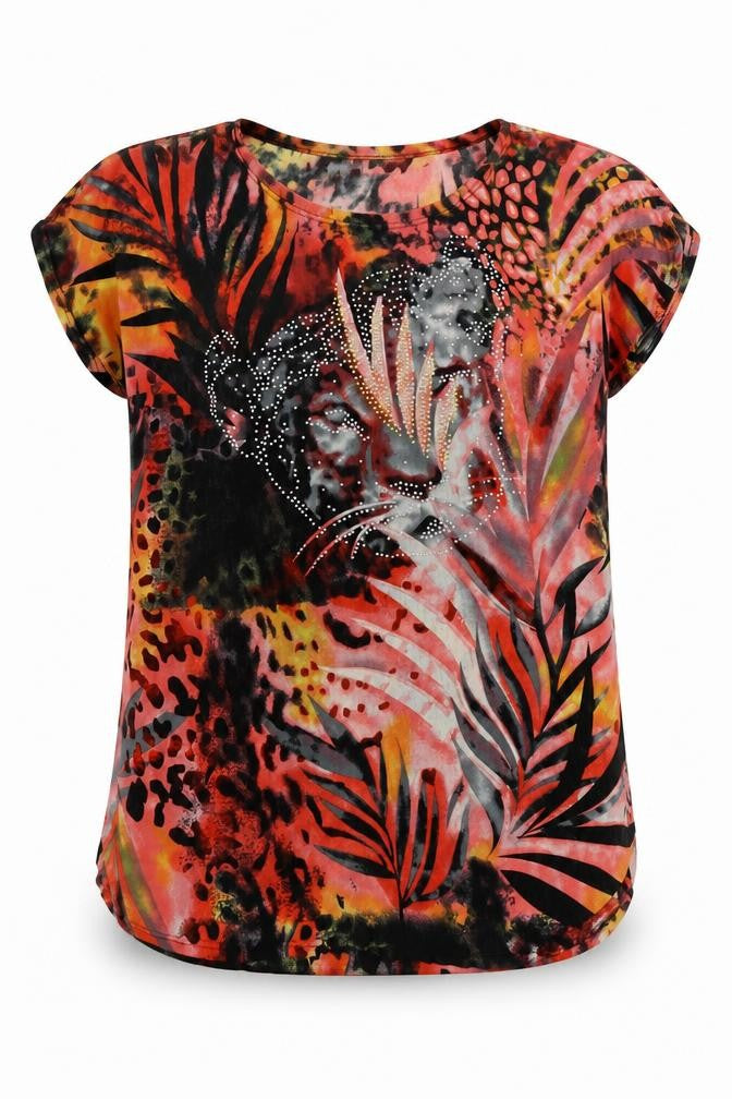 Preppy   Womens Pink Floral  Basic Blouse Size S