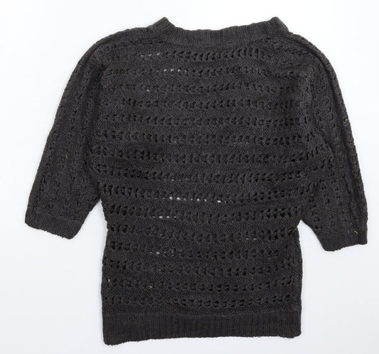 Select Womens Grey  Knit Pullover Jumper Size 10