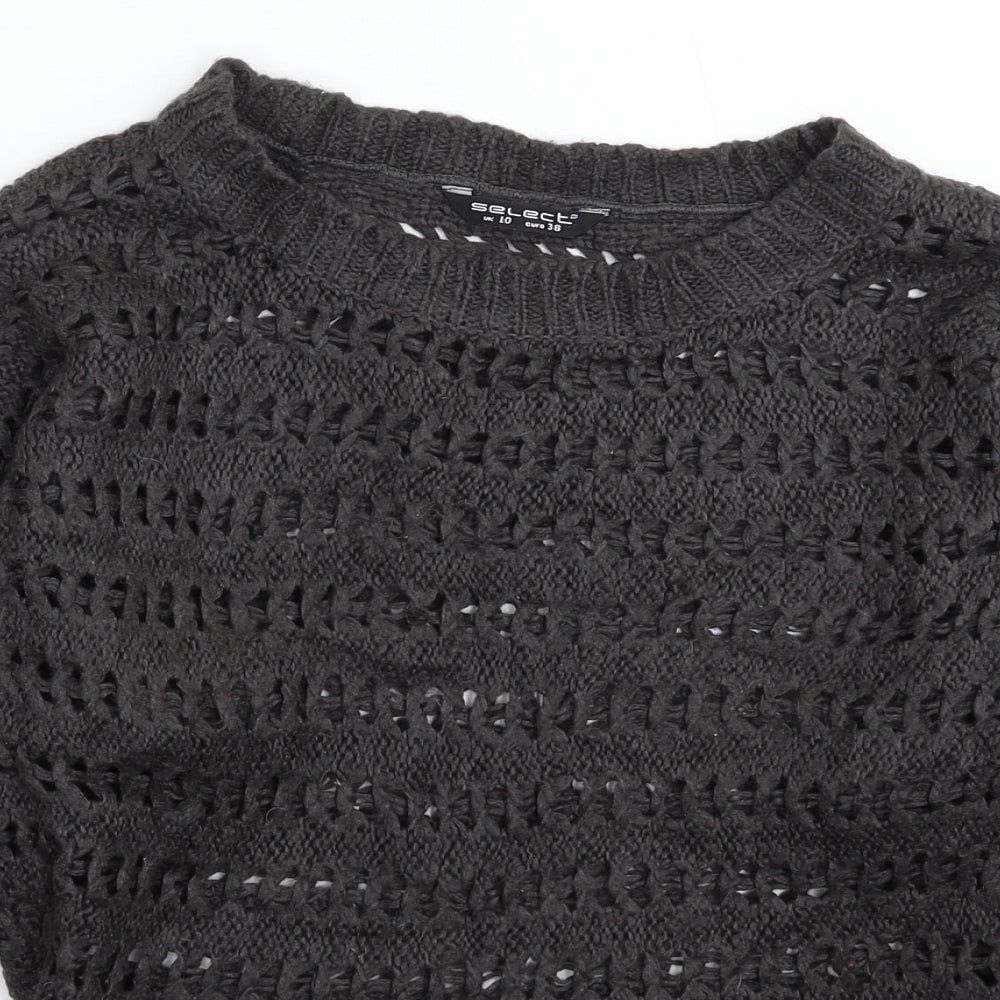 Select Womens Grey  Knit Pullover Jumper Size 10
