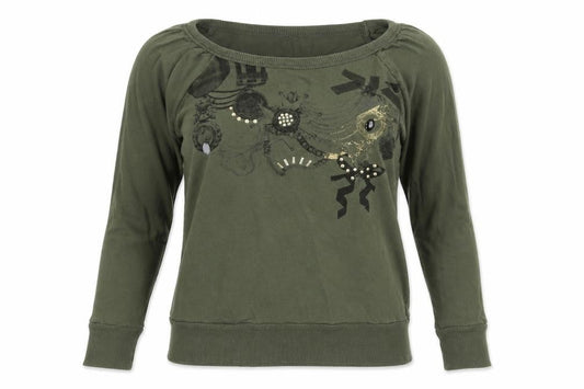 Preworn Womens Green   Pullover Sweatshirt Size 12