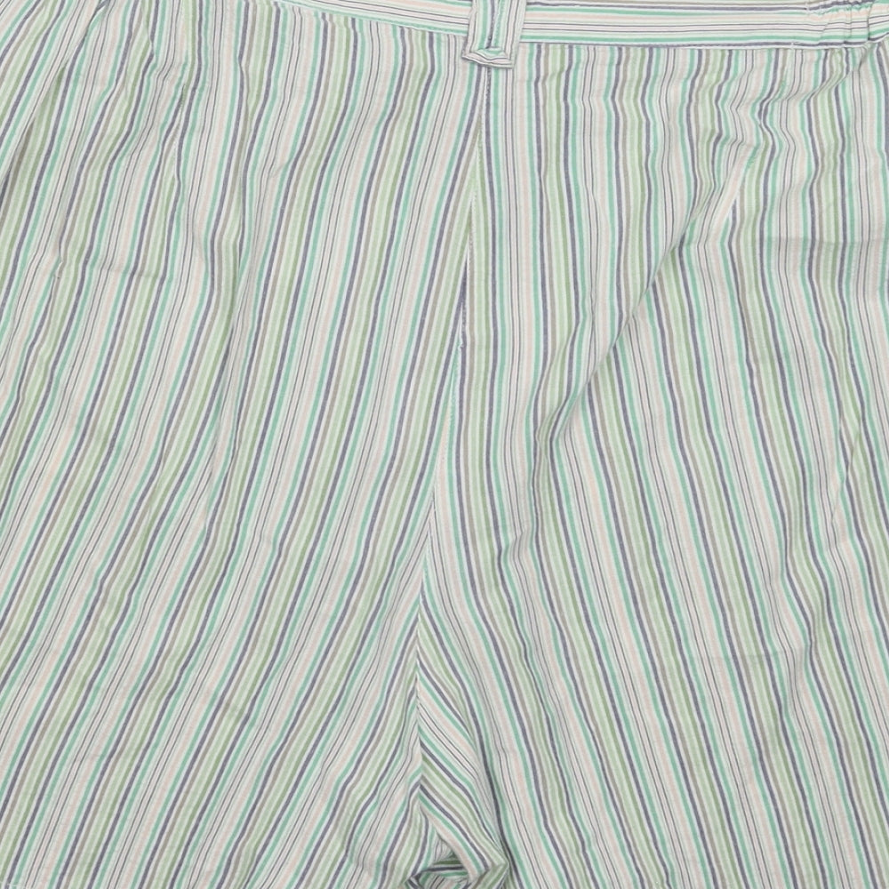 BM Mens Multicoloured Striped  Bermuda Shorts Size L