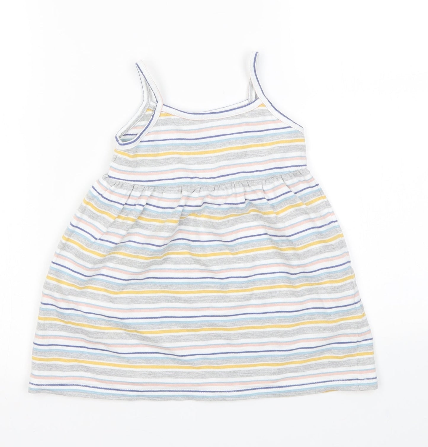 Marks and Spencer Girls Multicoloured Striped  Tank Dress  Size 18-24 Months
