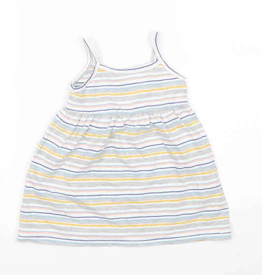 Marks and Spencer Girls Multicoloured Striped  Tank Dress  Size 18-24 Months