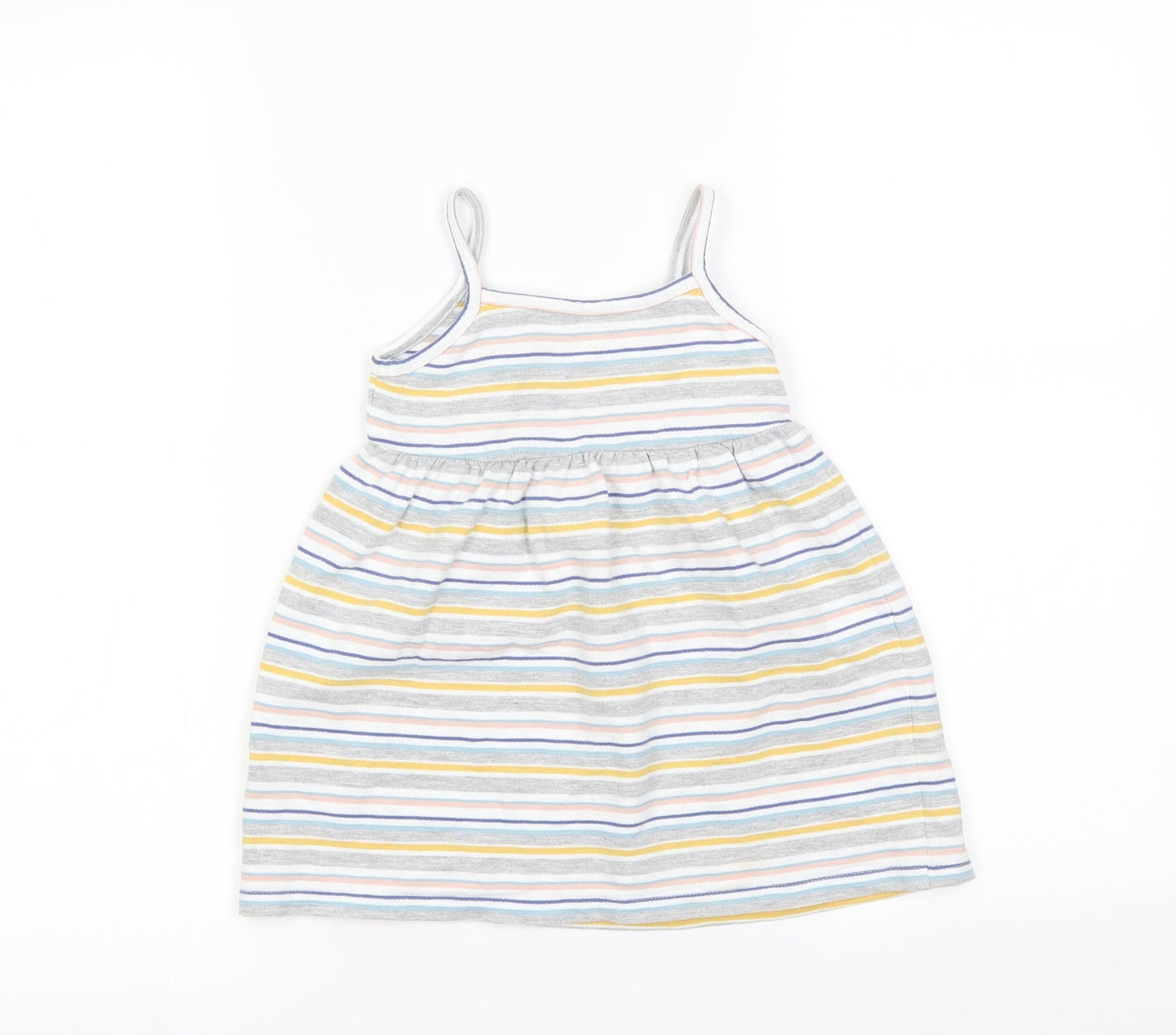 Marks and Spencer Girls Multicoloured Striped  Tank Dress  Size 18-24 Months