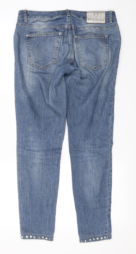 MOTIVI Womens Blue   Skinny Jeans Size 12 L29 in