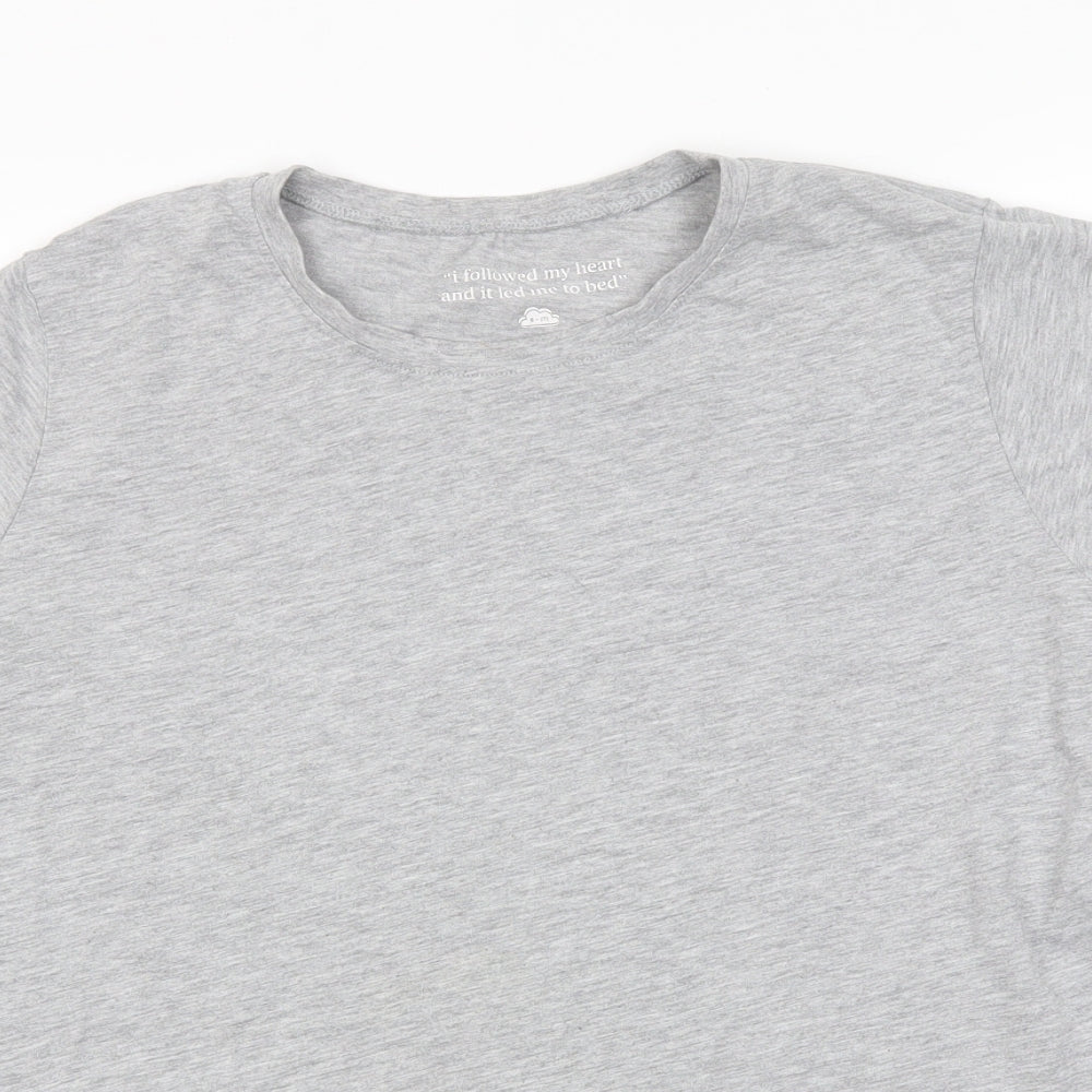 Preworn Womens Grey Solid  Top Pyjama Top Size M