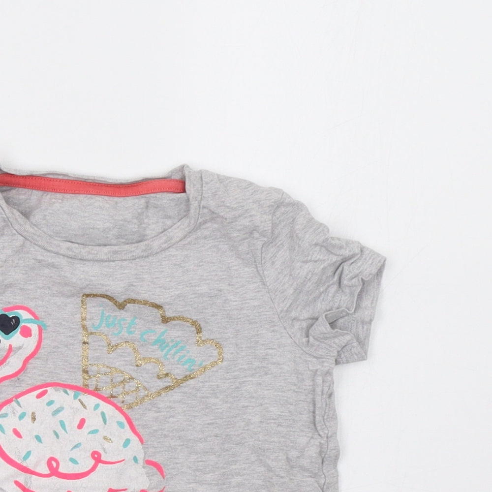 Marks and Spencer Girls Grey   Basic T-Shirt Size 5 Years