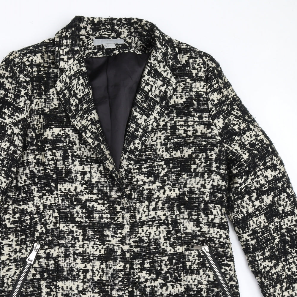H&M Womens Black   Overcoat Coat Size 36