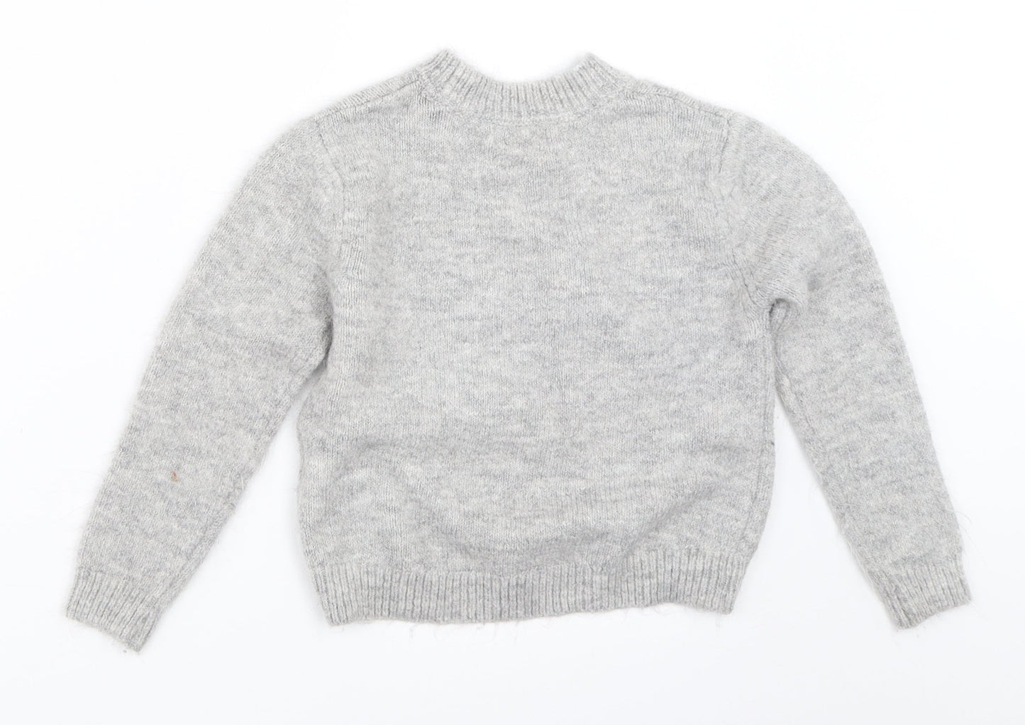 Primark Girls Grey   Pullover Jumper Size 7-8 Years