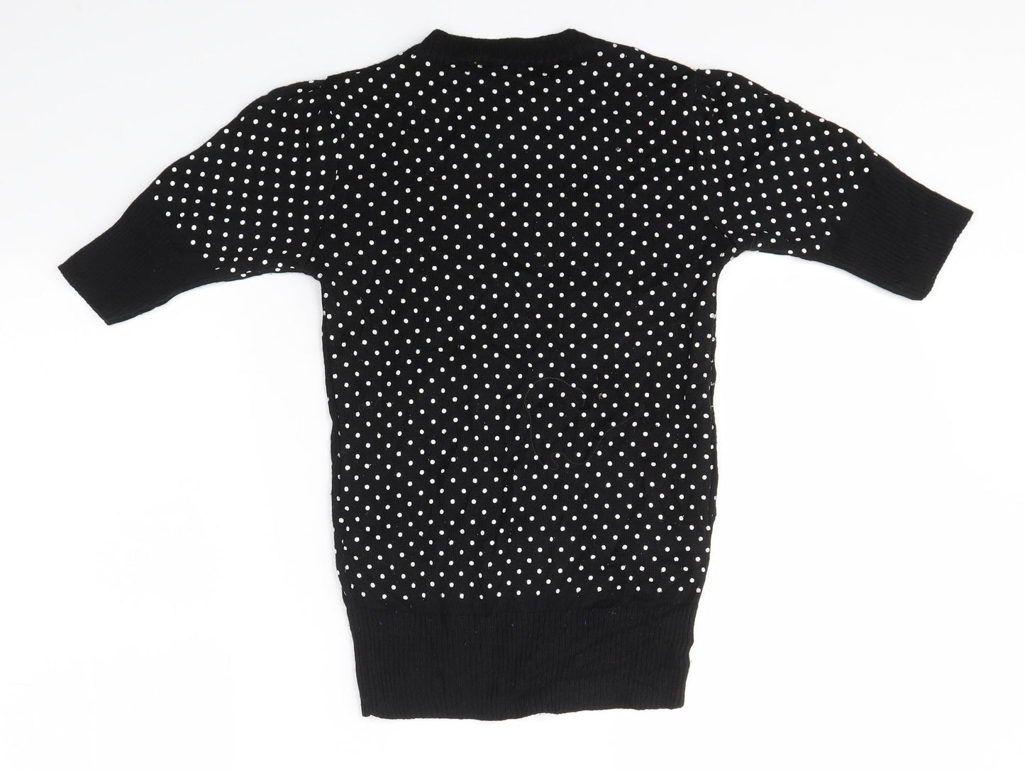Dorothy Perkins Womens Black Polka Dot  Basic Blouse Size 8