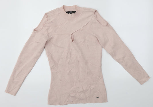 Julien Macdonald Womens Pink   Pullover Jumper Size 8