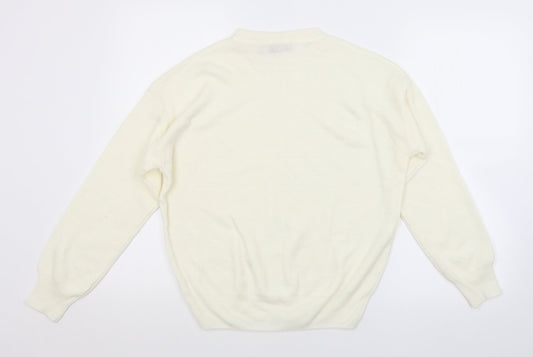 MISSAP Womens White   Pullover Jumper Size 12