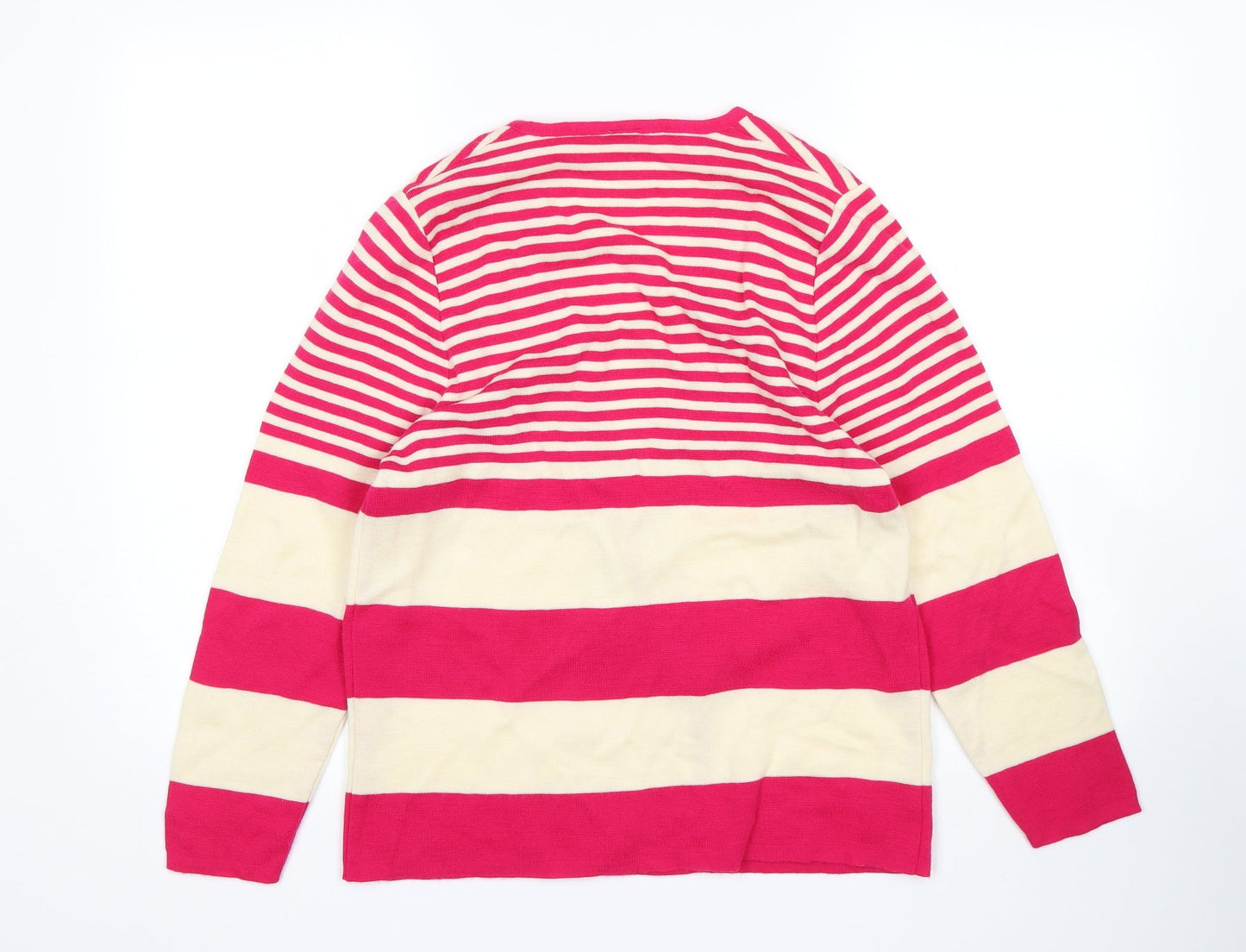 LUCIA Womens Multicoloured Striped  Cardigan Jumper Size 12