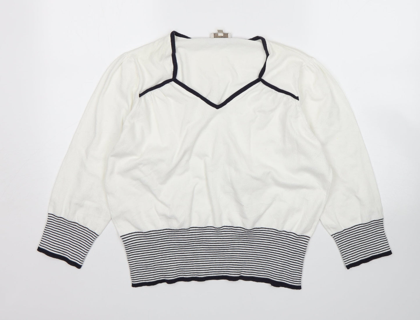 CC Womens Multicoloured Striped  Pullover Jumper Size XL