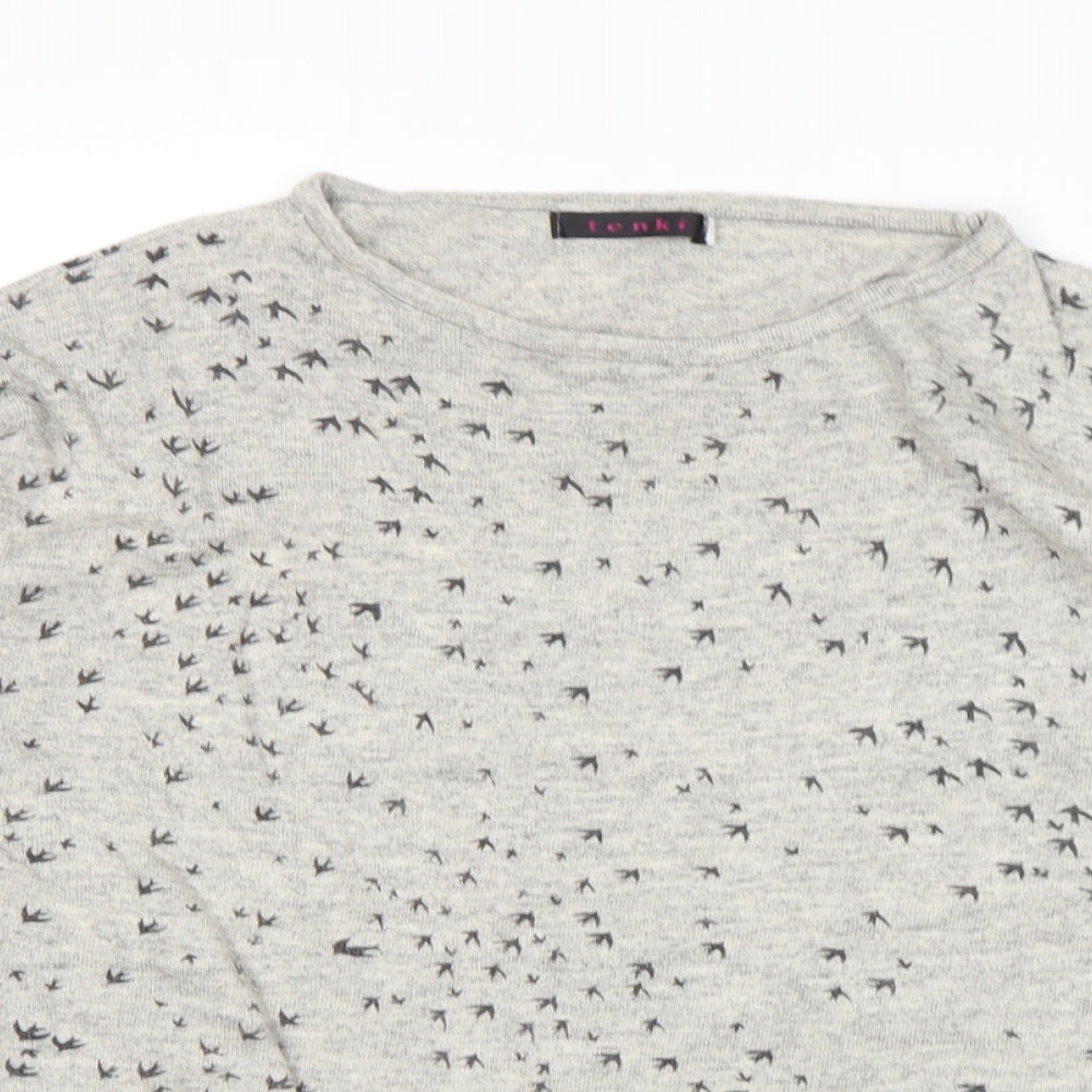 Tenki Womens Grey   Pullover Jumper Size S