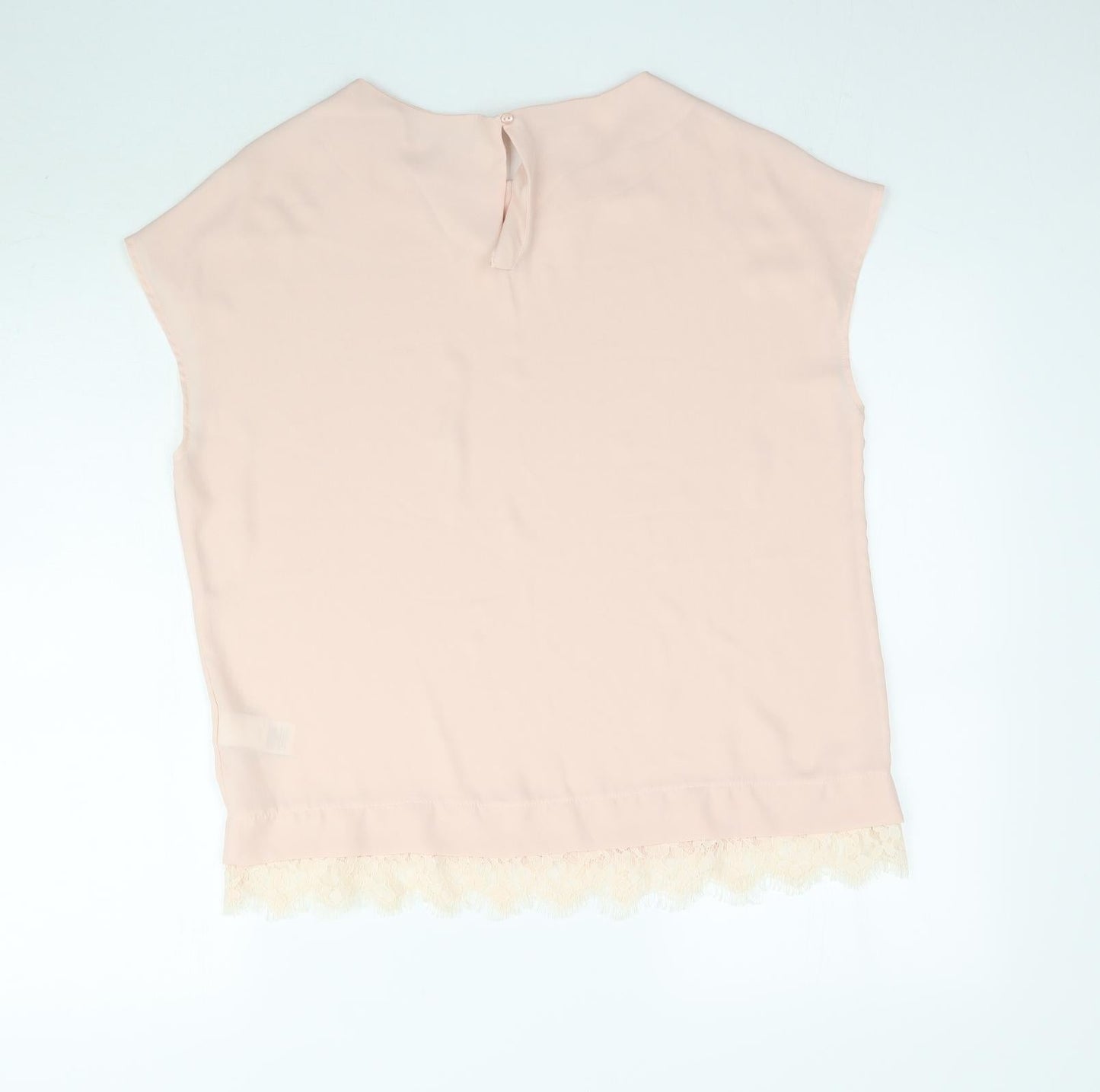 NEXT Womens Pink   Basic Blouse Size 12  - Lace detail