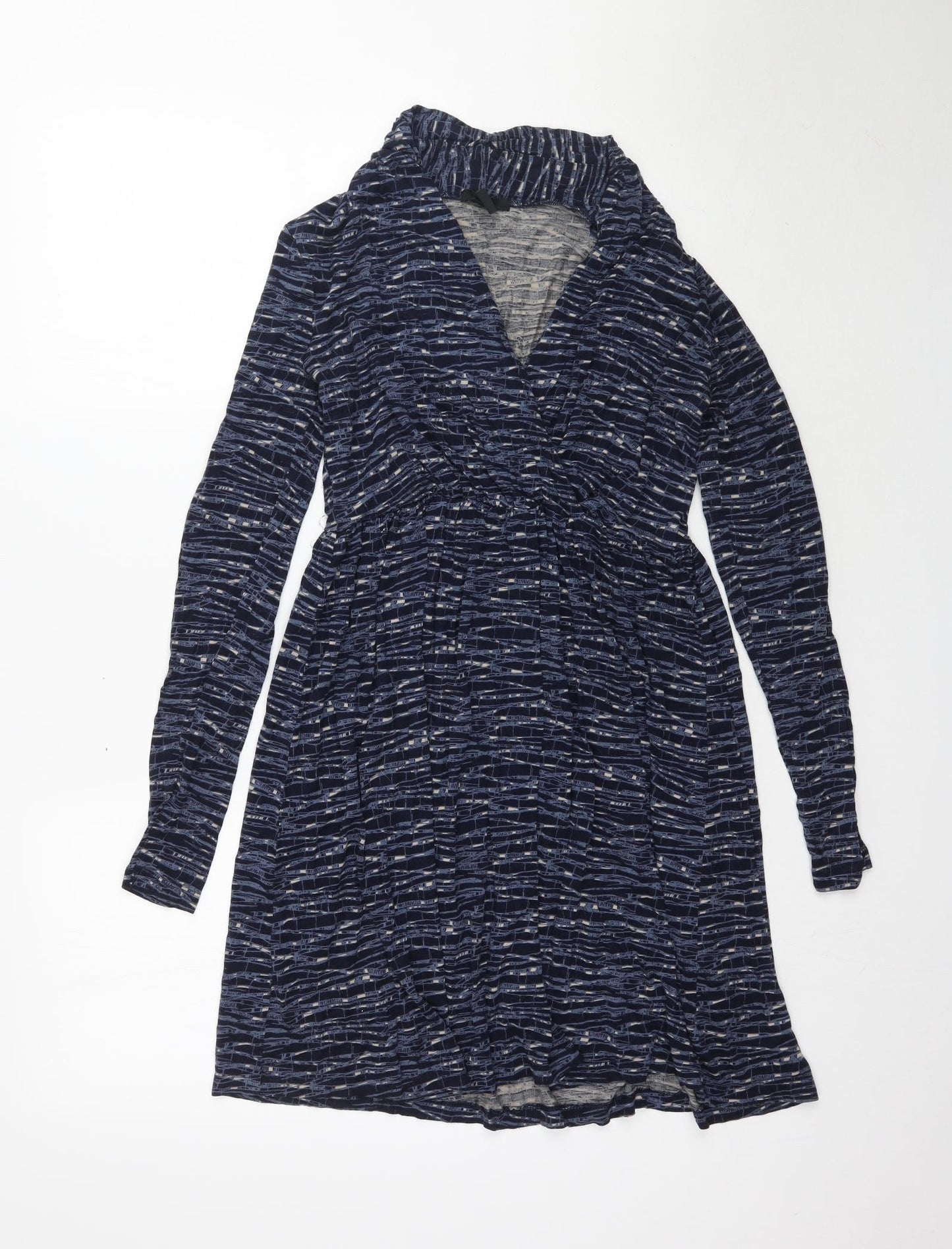 H&M Womens Blue   Wrap Dress  Size S