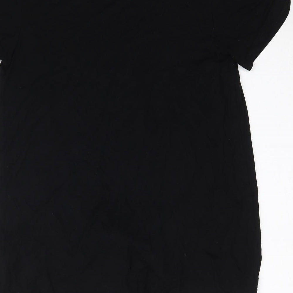 Dorothy Perkins Womens Black   Basic T-Shirt Size 8  - Knot detail