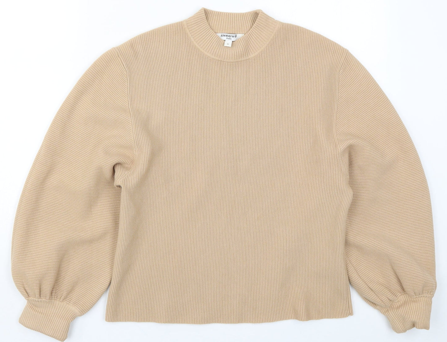 Sweewe Womens Beige  Knit Pullover Jumper Size S