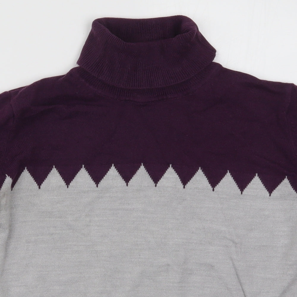 Marks and Spencer Womens Purple  Knit Pullover Jumper Size 12  - Zig Zag