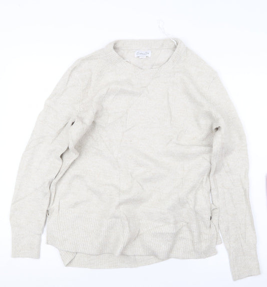 COTTON CLUB Womens Beige  Knit Pullover Jumper Size S
