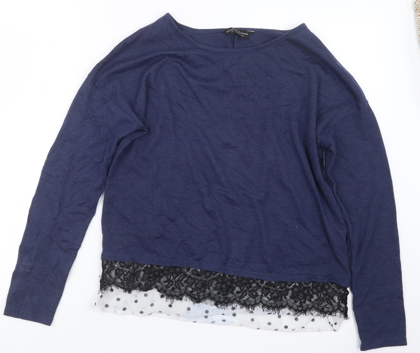 Dorothy Perkins Womens Blue   Pullover Jumper Size 8